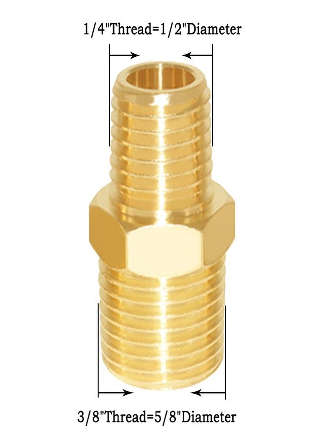 Joywayus 3/8" NPT Male × 1/4" NPT Male Brass Pipe Fitting Adapter - Image 2